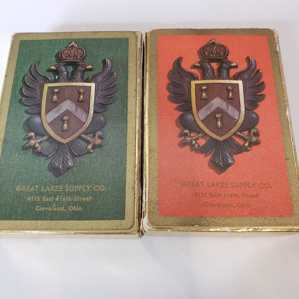 Vintage Great Lakes Supply Co Cleveland Ohio Advertising Bridge Playing Cards